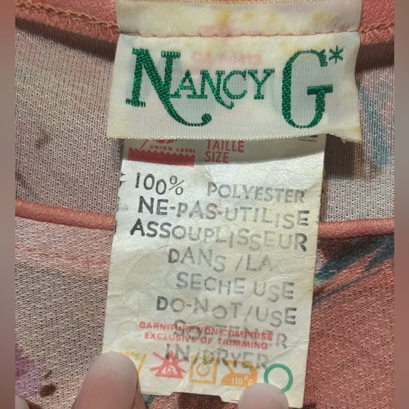 NANCY G Vintage Union Made 70’s Floral Shift Dress - Picture 5 of 7